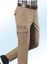 Broek met cargozakken in 3 kleuren BEIGE