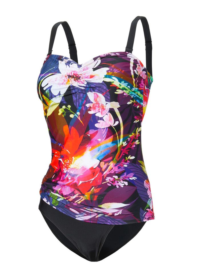 Laurina tankini met verstelbare en afneembare bandjes en zachte cups 