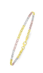 Elegante set in driekleur, met karabijnhaak 