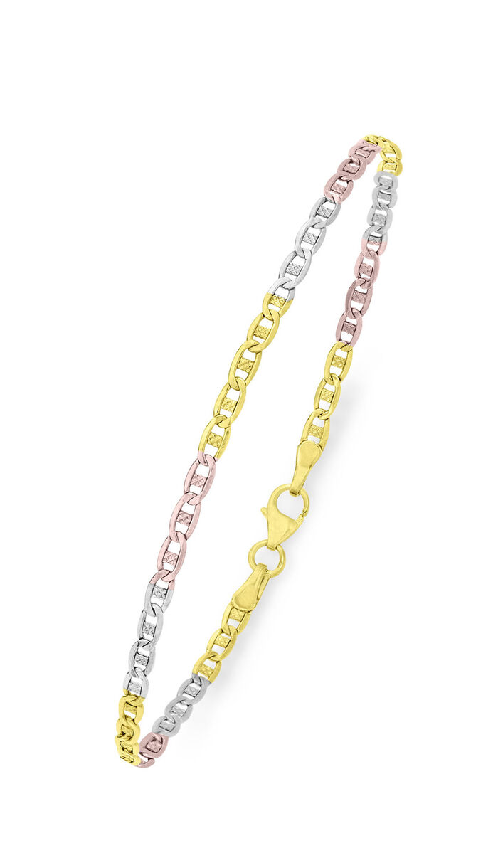 Elegante set in driekleur, met karabijnhaak 