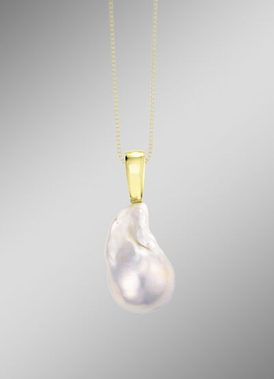 Unieke hanger met zoetwaterkweekparel  Unieke hanger met zoetwaterkweekparel