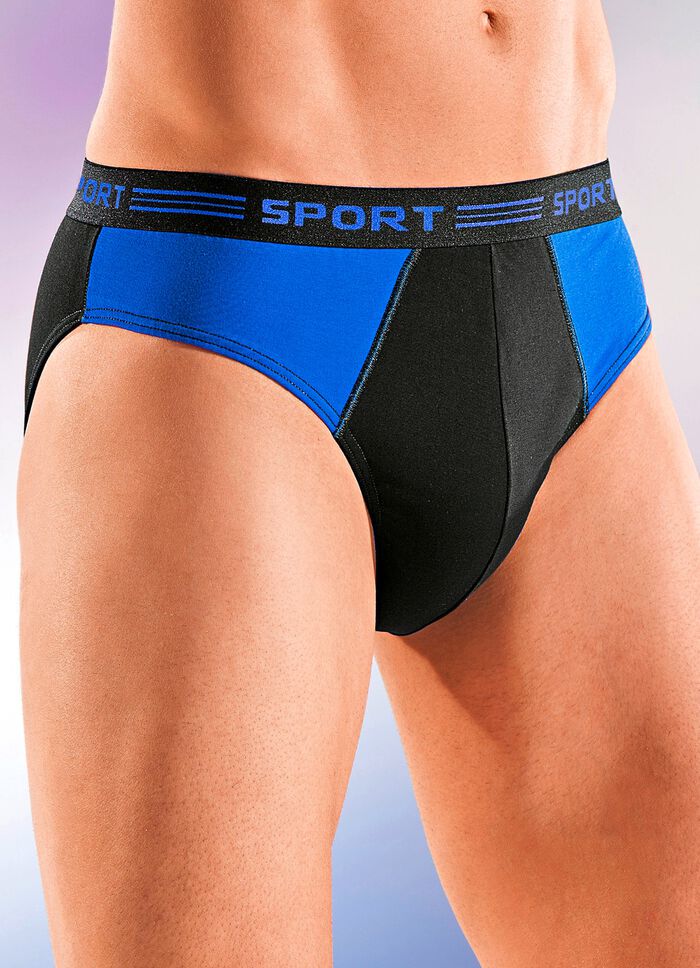 Set van vijf slips, effen met inzetstukken 