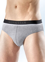 Schiesser set van drie slips van fijne jersey 1X MARINE, 1X GRIJS GEVLEKT