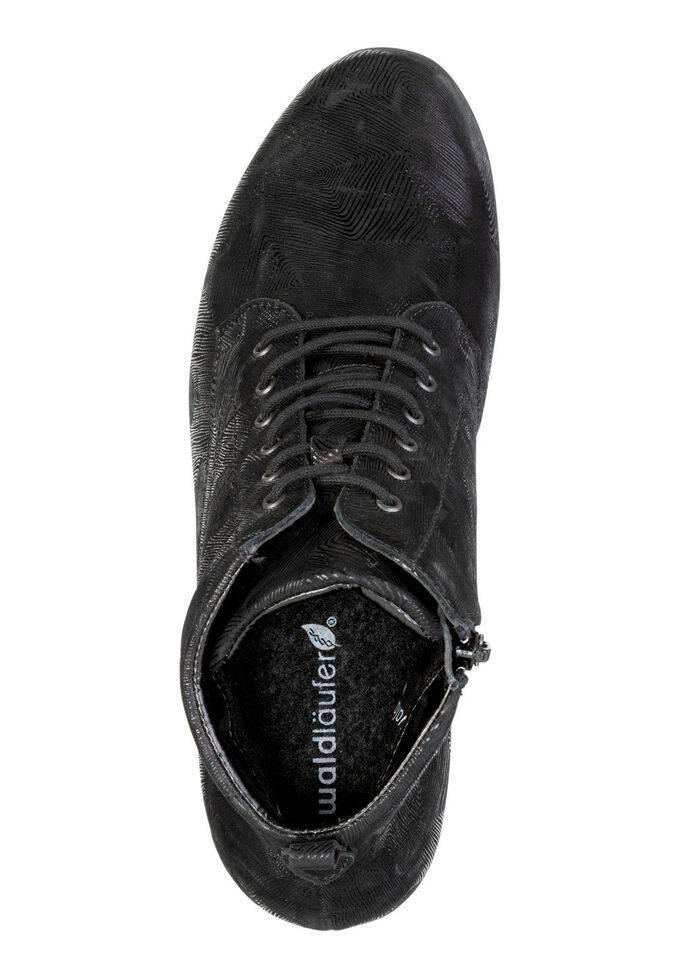 Waldl&auml;ufer, comfortabele dames enkellaarsjes, winterschoenen, breedte H, met uitneembaar voetbed ZWART