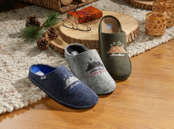 Comfortabele herenpantoffels BLAUW