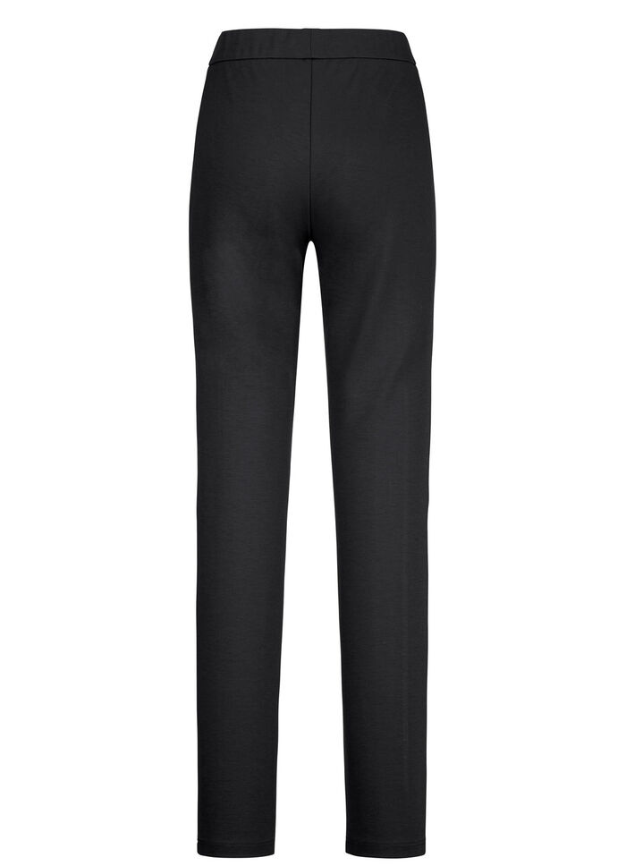Broek met nauwsluitende deelnaden ZWART