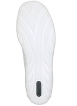 Remonte veterlaarsje van bedrukt en glanzend metallic synthetisch materiaal WIT-POEDERROZE