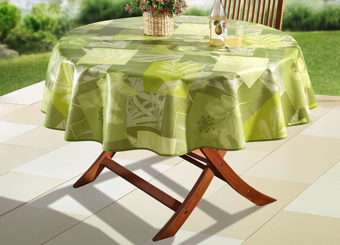 Tafelzeilserie met op kleur afgestemd biaisband GROEN