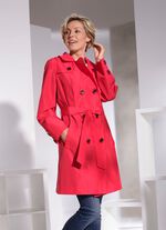 Trenchcoat met riem in 2 kleuren ROOD