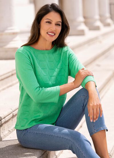 Trui met grafische structuur 