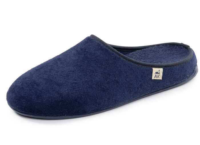 Klassieke herenpantoffels met uitneembaar voetbed BLAU