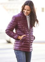 Leren jack met afneembare capuchon 