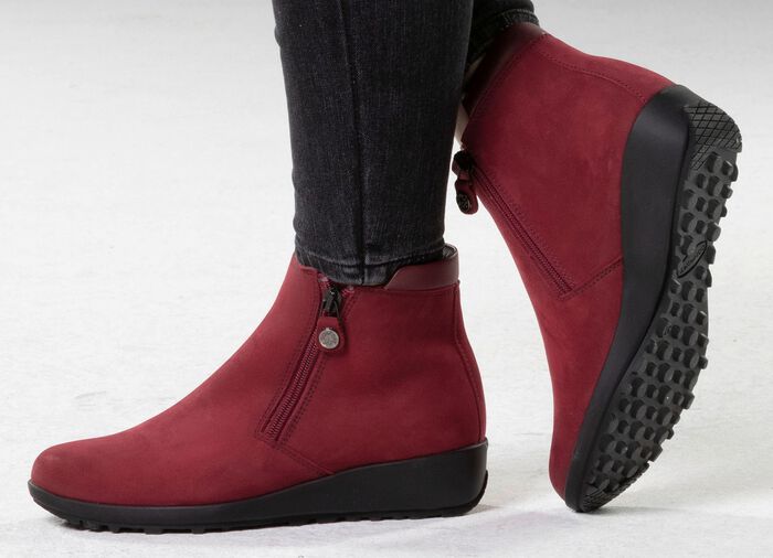 ELENA EDEN enkellaarzen met nappaleren bekleding 