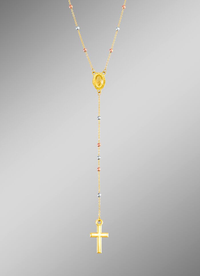 Kruisketting in driekleur 