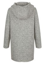 Lange jas met vaste capuchon 