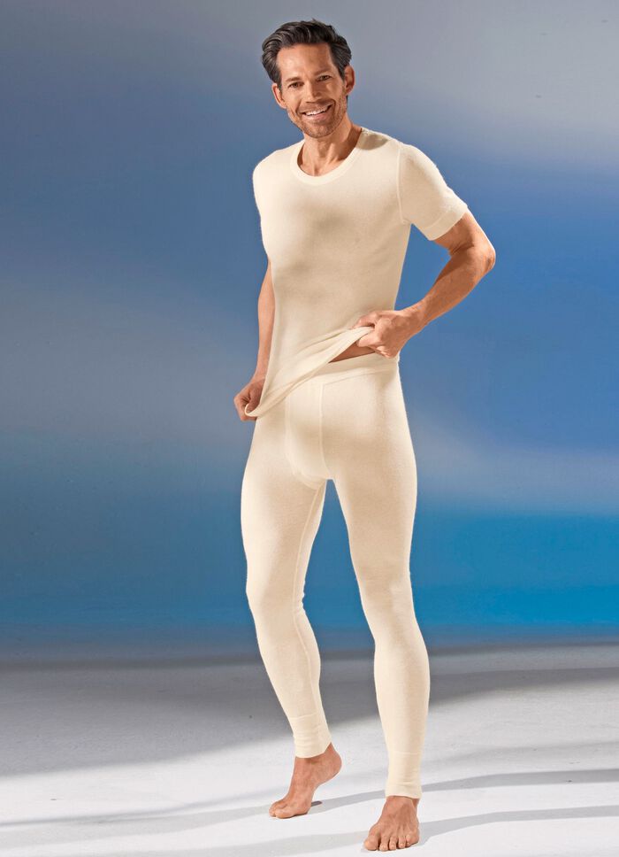Lange onderbroek met angora, in ecru 