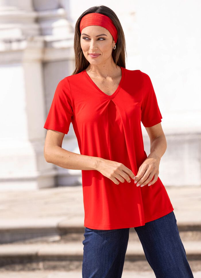 Overhemd met boxplooi in 2 kleuren 