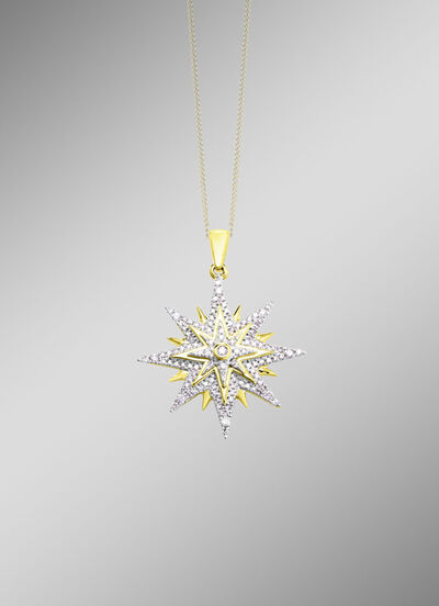 Grote sterhanger met briljant geslepen diamanten 