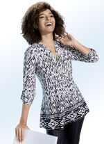 Shirttuniek met randprint 
