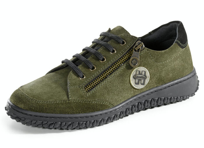 Veterschoen in modieus design KHAKI-ZWART