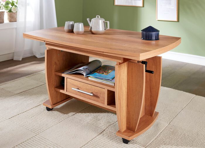 Moderne salontafel op wielen 