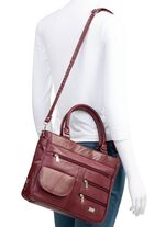 Laurina, damestas, met afneembare, verstelbare schouderband BORDEAUX