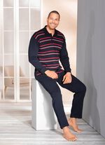 Vrijetijdspak met gestreept dessin 