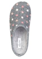 Laurina, klassieke damespantoffels, met stippenborduursel 