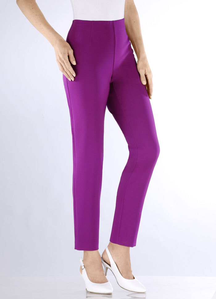 Enkellange broek met een getailleerde tailleband FUCHSIA