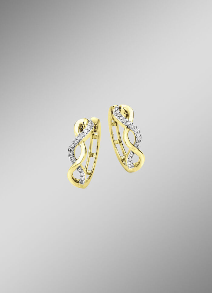 Creolen met 30 diamanten 