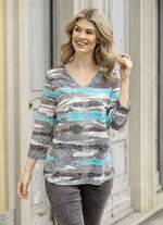 Shirt met zilverkleurige sierplaten 