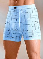 Set van drie onderbroeken van fijne ribstof, met gulp, met bont dessin 