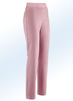 Elegante broek in pull-on-stijl DONKER ROSÉ