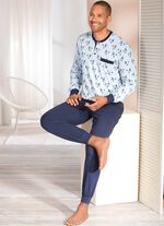 Set van twee pyjama's met knoopsluiting en manchetten 