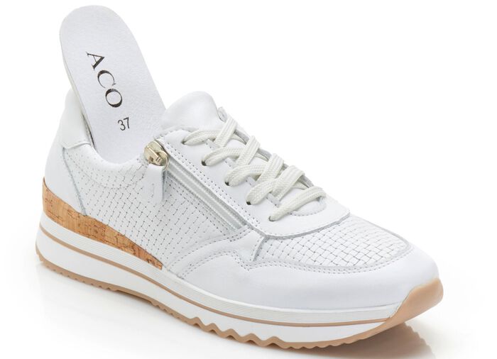 ELENA EDEN sneakers met vetersluiting en ritssluiting aan de zijkant 