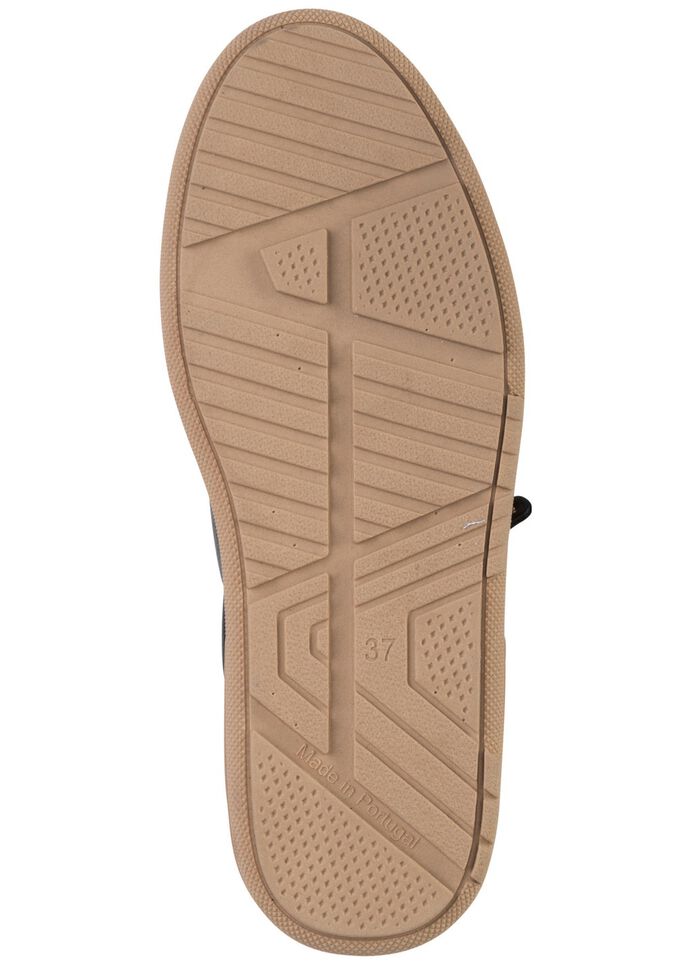 ELENA EDEN veterschoen met velours afwerking ZWART-BEIGE