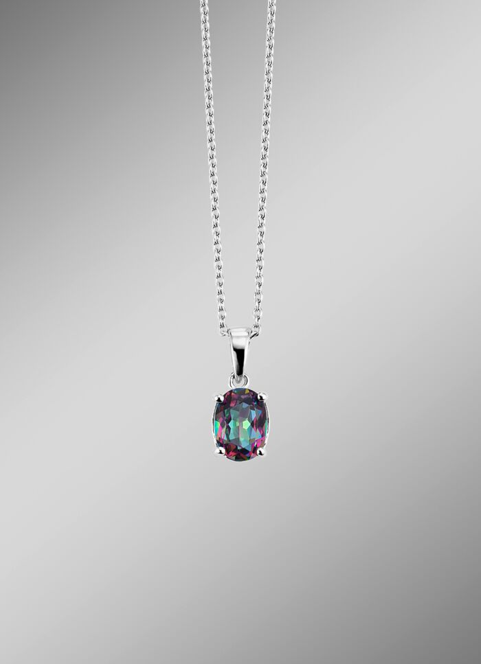 Hanger met mystieke vuurtopaas 