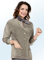 Vest met structuurmix BEIGE