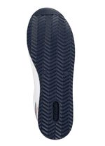 Remonte sneakers gemaakt van gecoat leer met textielafwerking WIT-MARINEBLAUW-ROOD