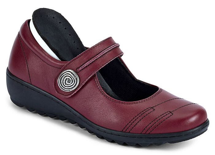 Gemini pantoffels gemaakt van rundnappaleer BORDEAUX