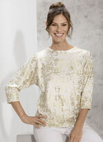 Trui met elegante gouden print 