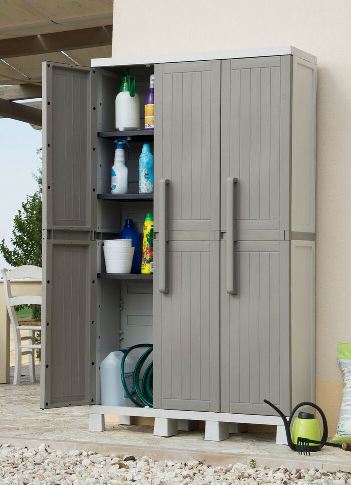 Apparatuurkast, 3 deuren GRIJS