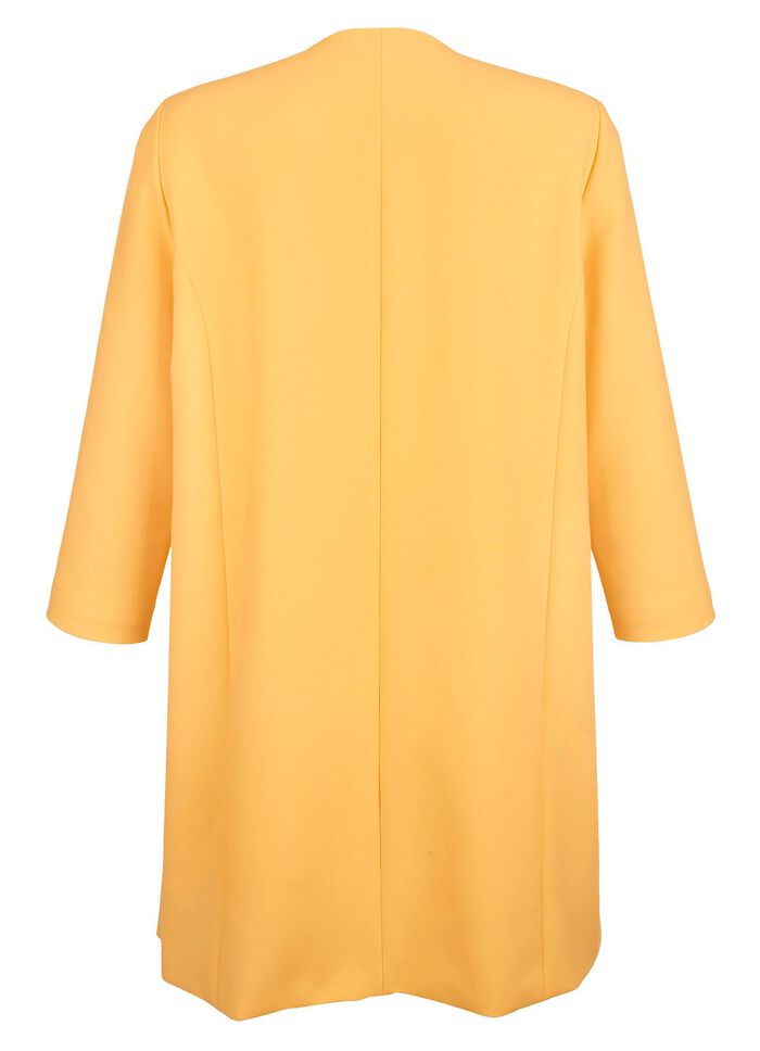 Lange blazer met zakken GEEL