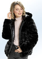 Omkeerbare jas met vaste capuchon 