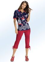 Capribroek met geraffineerd koordsysteem ROOD