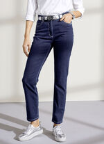 Jeans met 5 zakken DONKERBLAUW