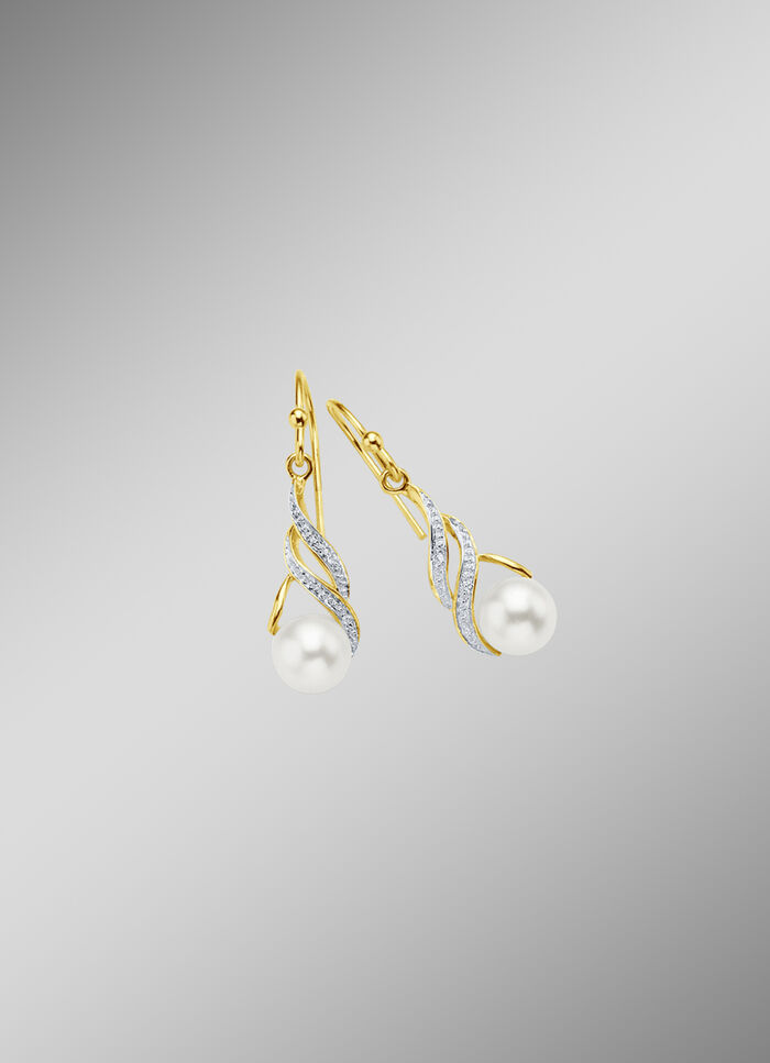 Oorbellen met zoetwaterparels 