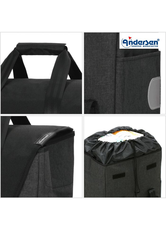 Andersen winkelscooter met zitje ZWART