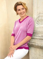 trui met decoratief patroon BES-ECRU