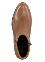 ELENA EDEN enkellaarsjes met trendy decoratieve klinknagels COGNAC